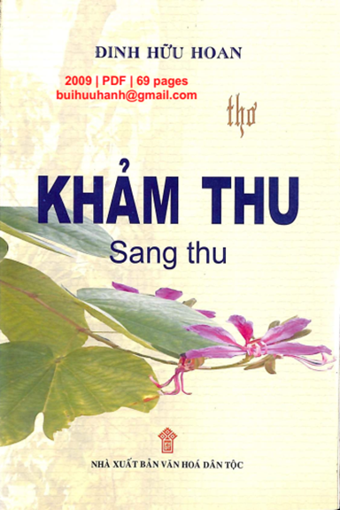 Khảm Thu - Sang Thu (NXB Văn Hóa Dân Tộc 2009) - Đinh Hữu Hoan, 69 Trang
