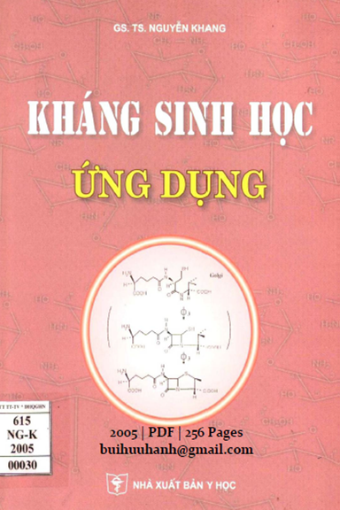Kháng Sinh Học Ứng Dụng (NXB Y Học 2005) - Nguyễn Khang, 256 Trang
