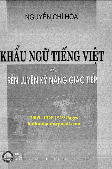 Khẩu Ngữ Tiếng Việt Và Rèn Luyện Kỹ Năng Giao Tiếp (NXB Đại Học Quốc Gia 2009) - Nguyễn Chí Hòa