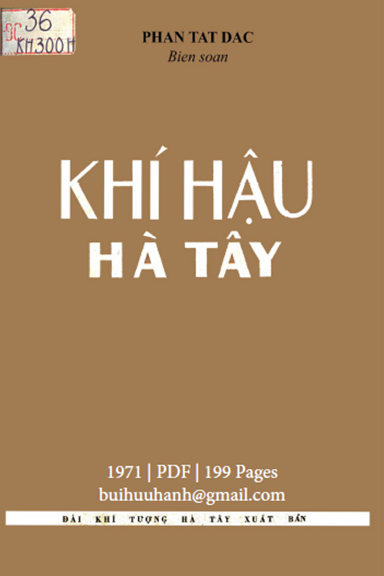 Khí Hậu Hà Tây (NXB Hà Tây 1971) - Phan Tất Đắc, 199 Trang