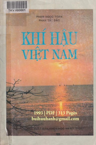 Khí Hậu Việt Nam (NXB Khoa Học Kỹ Thuật 1993) - Phạm Ngọc Toàn, 313 Trang