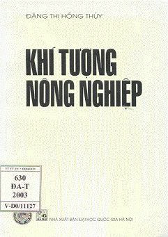 Khí Tượng Nông Nghiệp (NXB Đại Học Quốc Gia 2004) - Đặng Thị Hồng Thủy, 124 Trang