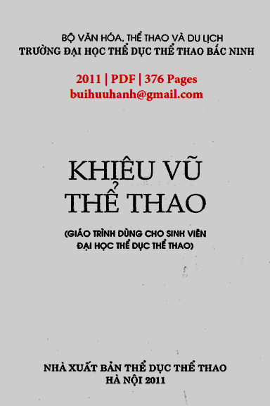 Khiêu Vũ Thể Thao (NXB Thể Dục Thể Thao 2011) - Vũ Thanh Mai, 188 Trang