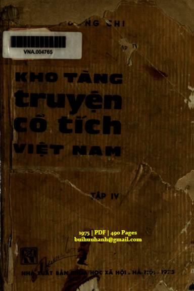 Kho Tàng Truyện Cổ Tích Việt Nam Tập 4 (NXB Khoa Học Xã Hội 1975) - Nguyễn Đổng Chi, 490 Trang