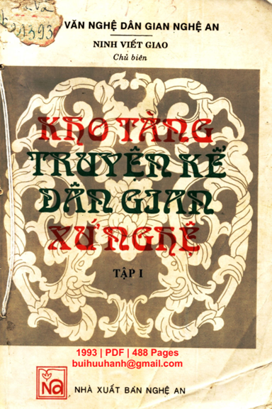 Kho Tàng Truyện Kể Dân Gian Xứ Nghệ Tập 1 (NXB Nghệ An 1993) - Ninh Viết Giao, 488 Trang