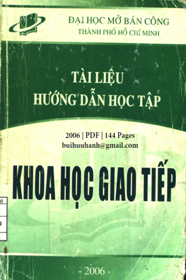 Khoa Học Giao Tiếp (NXB Đại Học Mở 2006) - Nguyễn Ngọc Lâm, 144 Trang