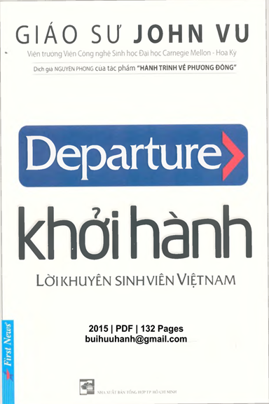 Khởi Hành-Lời Khuyên Sinh Viên Việt Nam (NXB Tổng Hợp 2015) - John Vu, 132 Trang