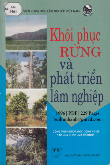 Khôi Phục Rừng Và Phát Triển Lâm Nghiệp (NXB Nông Nghiệp 1996) - Nhiều Tác Giả, 229 Trang