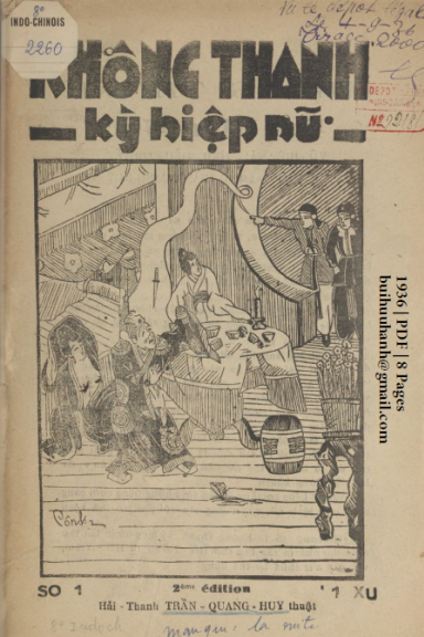 Không Thanh Kỳ Hiệp Nữ Số 1-16 (NXB Lang Tuyết 1936) - Trần Quang Huy, 220 Trang