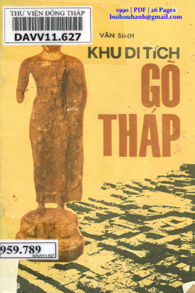 Khu Di Tích Gò Tháp (NXB Đồng Tháp 1990) - Văn Sinh, 26 Trang