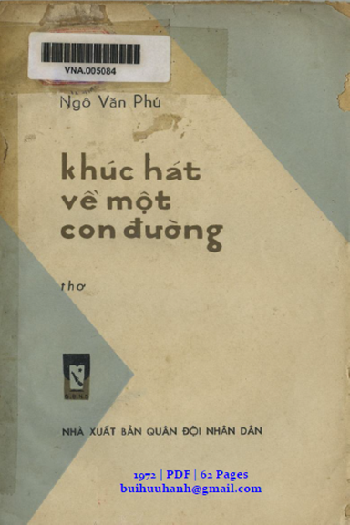 Khúc Hát Về Một Con Đường (NXB Quân Đội 1972) - Ngô Văn Phú, 62 Trang