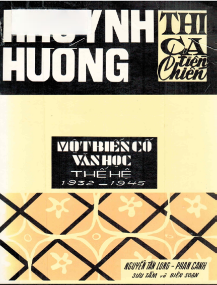 Khuynh Hướng Thi Ca Tiền Chiến (NXB Sống Mới 1968) - Nguyễn Tấn Long, 584 Trang