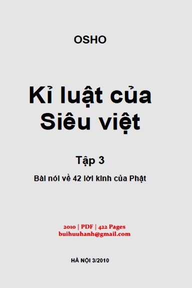Kỉ Luật Của Siêu Việt Tập 3 (NXB Hà Nội 2010) - Nansen Osho, 422 Trang