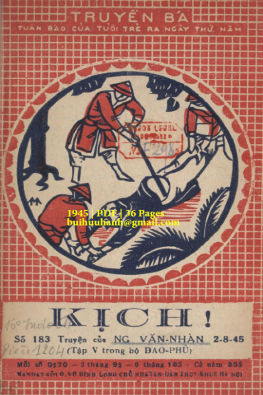 Kịch (NXB Tân Dân 1945) - Nguyễn Văn Nhàn, 36 Trang