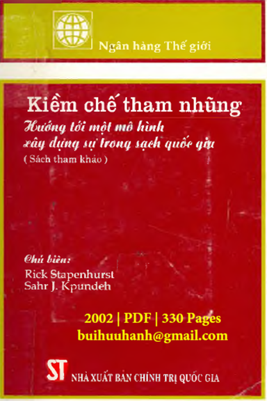 Kiềm Chế Tham Nhũng (NXB Chính Trị 2002) - Rick Stapenhust, 330 Trang