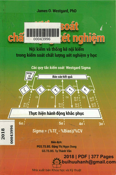 Kiểm Soát Chất Lượng Xét Nghiệm (NXB Khoa Học Kỹ Thuật 2018) - James O. Westgard, 377 Trang