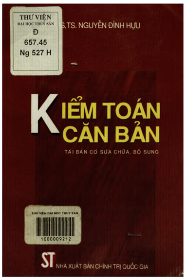 Kiểm Toán Căn Bản (NXB Chính Trị 2003) - Nguyễn Đình Hựu, 384 Trang