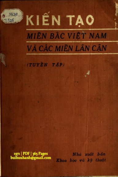 Kiến Tạo Miền Bắc Việt Nam Và Các Miền Lân Cận (NXB Khoa Học Kỹ Thuật 1971) - Nguyễn Văn Chiển