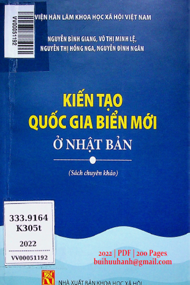 Kiến Tạo Quốc Gia Biển Mới Ở Nhật Bản (NXB Khoa Học Xã Hội 2022) - Nguyễn Bình Giang, 200 Trang