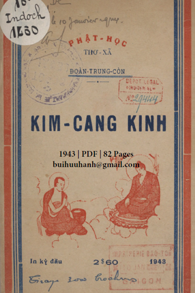 Kim Cang Kinh (NXB Sài Gòn 1943) - Đoàn Trung Còn, 82 Trang