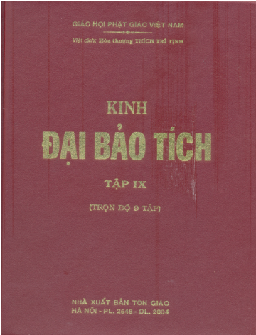 Kinh Đại Bảo Tích Tập 1+2+3+4+5+6+7+8+9 (NXB Tôn Giáo 2004) - Thích Trí Tịnh, Trọn Bộ 9 Tập