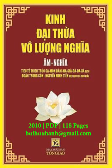 Kinh Đại Thừa Vô Lượng Nghĩa (NXB Tôn Giáo 2010) - Đoàn Trung Còn, 118 Trang