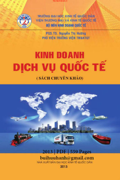 Kinh Doanh Dịch Vụ Quốc Tế (NXB Kinh Tế Quốc Dân 2013) - Nguyễn Thị Hường, 559 Trang