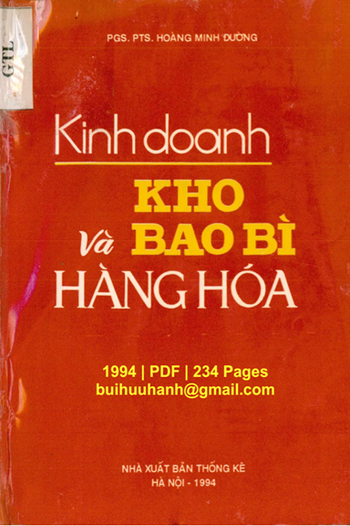 Kinh Doanh Kho Và Bao Bì Hàng Hóa (NXB Thống Kê 1994) - Hoàng Minh Đường, 234 Trang