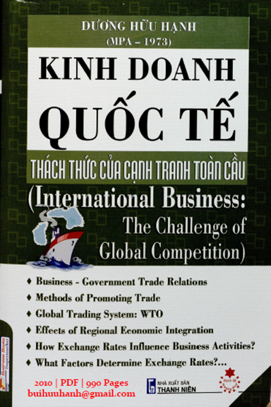 Kinh Doanh Quốc Tế Thách Thức Của Cạnh Tranh Toàn Cầu (NXB Thanh Niên 2010) - Dương Hữu Hạnh