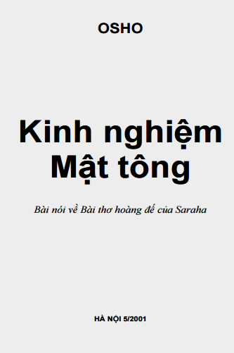 Kinh Nghiệm Mật Tông (NXB Hà Nội 2001) - Nansen Osho, 202 Trang
