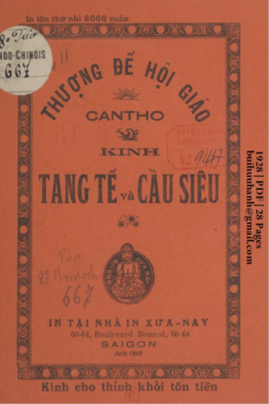 Kinh Tang Tế Và Cầu Siêu (NXB Xưa Nay 1928) - Nhiều Tác Giả, 28 Trang