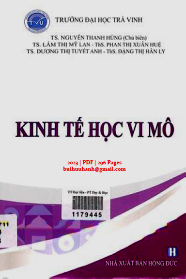 Kinh Tế Học Vi Mô (NXB Hồng Đức 2023) - Nguyễn Thanh Hùng, 296 Trang