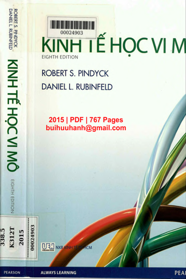 Kinh Tế Học Vi Mô (NXB Kinh Tế 2015) - Robert S. Pindyck, 767 Trang