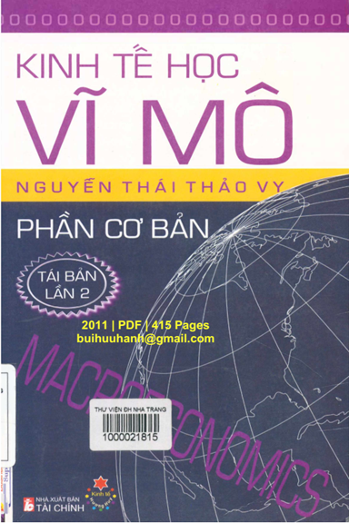 Kinh Tế Học Vĩ Mô (NXB Tài Chính 2011) - Nguyễn Thái Thảo Vy, 415 Trang