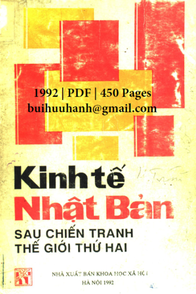 Kinh Tế Nhật Bản Sau Chiến Tranh Thế Giới Thứ II (NXB Khoa Học Xã Hội 1992) - Phạm Hưng Long