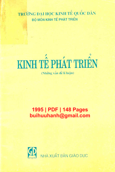 Kinh Tế Phát Triển (NXB Giáo Dục 1995) - Vũ Thị Ngọc Phùng, 148 Trang