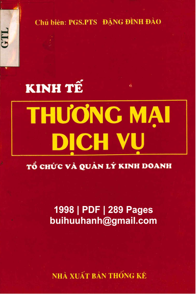 Kinh Tế Thương Mại-Dịch Vụ (NXB Thống Kê 1998) - Đặng Đình Đào, 289 Trang