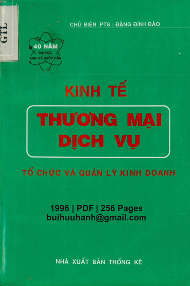 Kinh Tế Thương Mại-Dịch Vụ (NXB Thống Kê 1996) - Đặng Đình Đào, 256 Trang