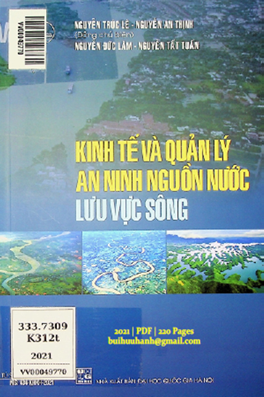 Kinh Tế Và Quản Lý An Ninh Nguồn Nước Lưu Vực Sông (NXB Đại Học Quốc Gia 2021) - Nguyễn Trúc Lê
