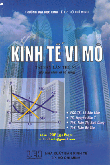 Kinh Tế Vi Mô (NXB Kinh Tế 2020) - Lê Bảo Lâm, 239 Trang