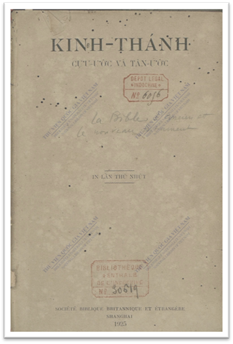 Kinh Thánh-Cựu Ước Và Tân Ước (NXB Thượng Hải 1925) - Hội Tin Lành, 1407 Trang