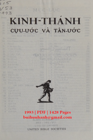 Kinh Thánh Cựu Ước Và Tân Ước (NXB United Bible Societies 1993) - Kito Giáo, 1428 Trang