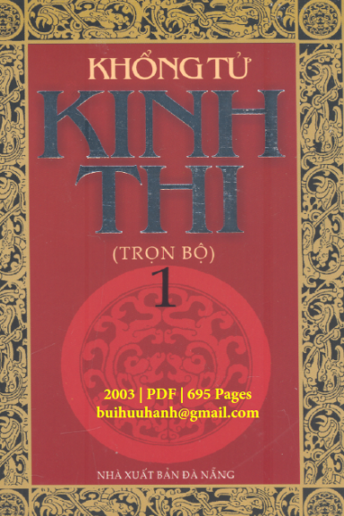 Kinh Thi Tập Truyện Tập 1 (NXB Đà Nẵng 2003) - Khổng Tử, 695 Trang