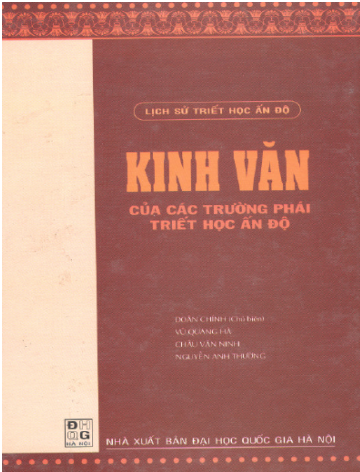 Kinh Văn Của Các Trường Phái Triết Học Ấn Độ (NXB Đại Học Quốc Gia 2003) - Doãn Chính, 624 Trang