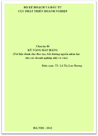 Kỹ Năng Bán Hàng (NXB Hà Nội 2012) - Lê Thị Lan Hương, 59 Trang