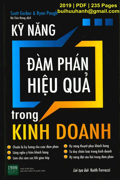 Kỹ Năng Đàm Phán Hiệu Quả Trong Kinh Doanh (NXB Kinh Tế Quốc Dân 2019) - Scott Gerber, 235 Trang
