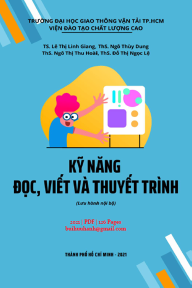 Kỹ Năng Đọc, Viết Và Thuyết Trình (NXB Giao Thông Vận Tải 2021) - Lê Thị Linh Giang, 126 Trang