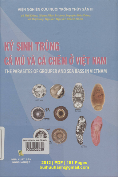 Ký Sinh Trùng Cá Mú Và Cá Chẽm Ở Việt Nam (NXB Nông Nghiệp 2012) - Võ Thế Dũng, 181 Trang