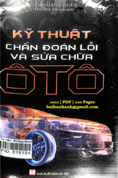 Kỹ Thuật Chẩn Đoán Lỗi Và Sửa Chữa Ô Tô (NXB Hà Nội 2022) - Viên Quảng Quân, 220 Trang