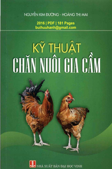 Kỹ Thuật Chăn Nuôi Gia Cầm (NXB Đại Học Vinh 2016) - Nguyễn Kim Đường, 181 Trang